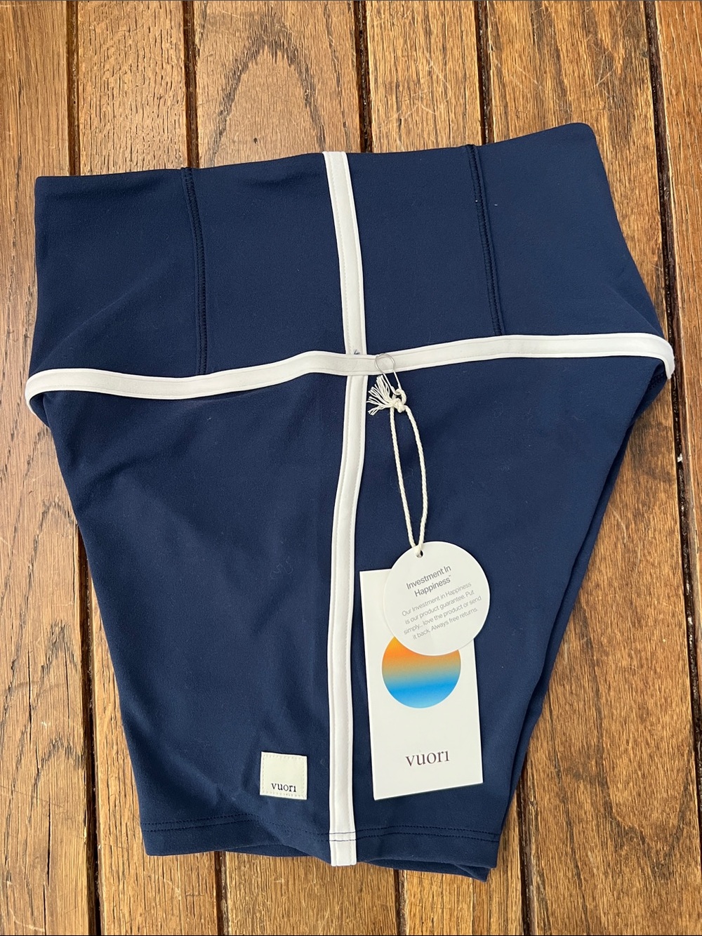 Vuori Blue Coast All The Feels Corset Bike Shorts 4" Size XS NWT - Picture 6 of 6
